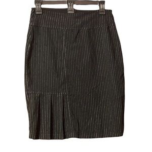 Serious City of Rockers Pencil Skirt Size Small Black with White Pinstripes